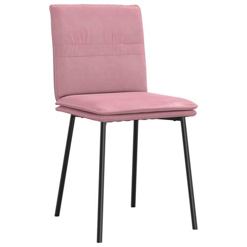 Spisebordsstole 4 stk. velour lyserød