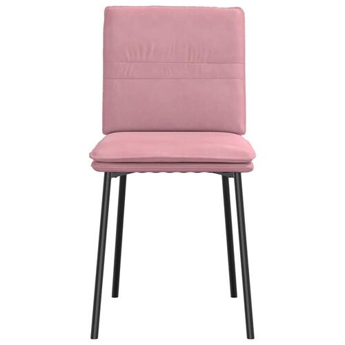Spisebordsstole 4 stk. velour lyserød