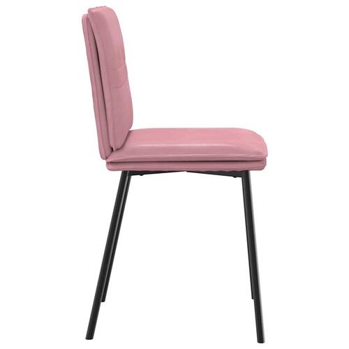 Spisebordsstole 4 stk. velour lyserød