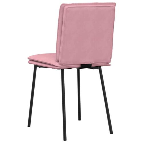 Spisebordsstole 4 stk. velour lyserød