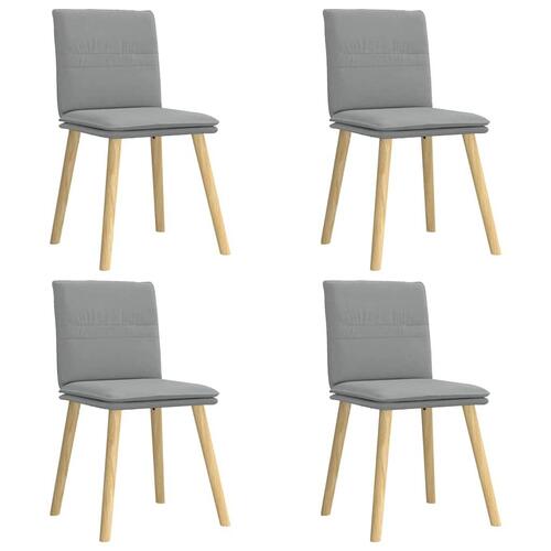 Spisebordsstole 4 stk. stof lysegrå