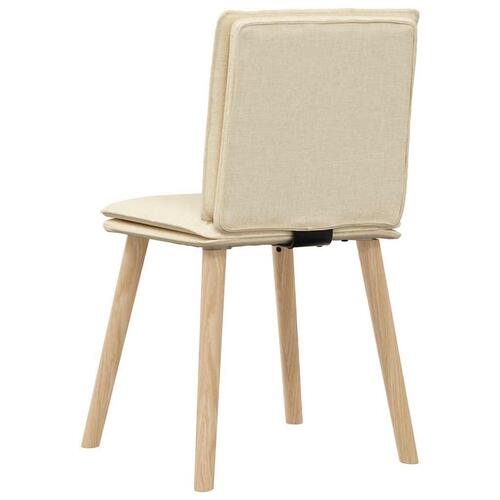 Spisebordsstole 4 stk. stof cremefarvet