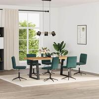 Spisebordsstole 6 stk. velour mørkegrøn