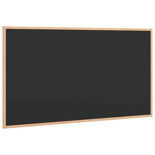 Kridttavle med ramme af massivt fyrretræ 100x55 cm sort