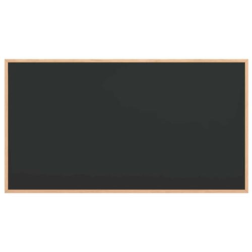 Kridttavle med ramme af massivt fyrretræ 100x55 cm sort