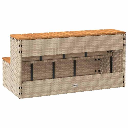 Spakant 100x50x50,5 cm polyrattan og massivt akacietræ beige