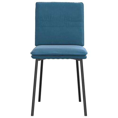 Spisebordsstole 6 stk. velour blå