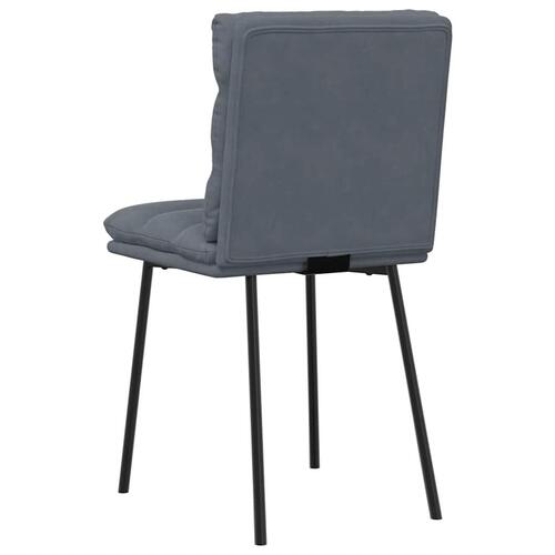 Spisebordsstole 6 stk. velour mørkegrå