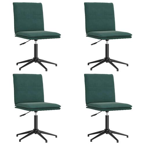 Spisebordsstole 4 stk. velour mørkegrøn