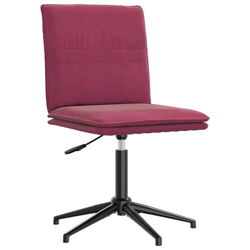 Spisebordsstole 6 stk. velour vinrød