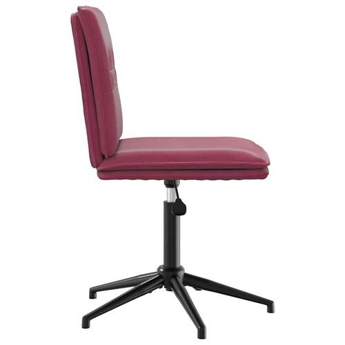 Spisebordsstole 6 stk. velour vinrød