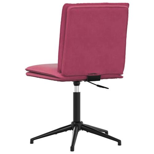Spisebordsstole 6 stk. velour vinrød