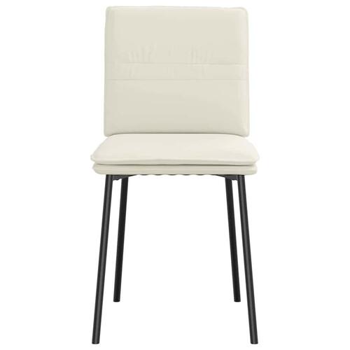 Spisebordsstole 4 stk. velour cremefarvet