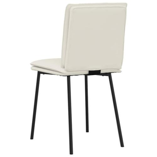 Spisebordsstole 4 stk. velour cremefarvet