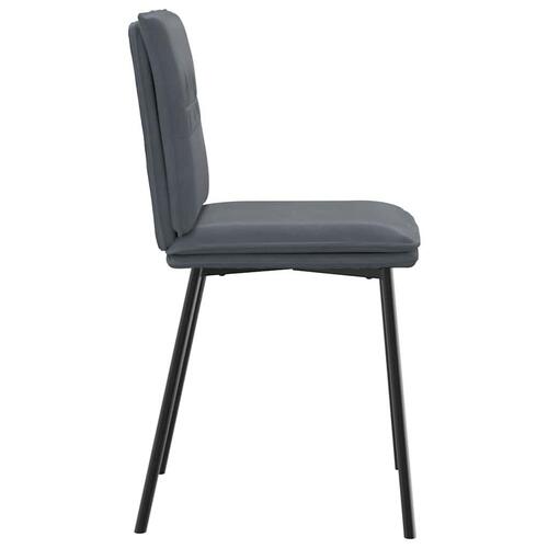 Spisebordsstole 4 stk. velour mørkegrå