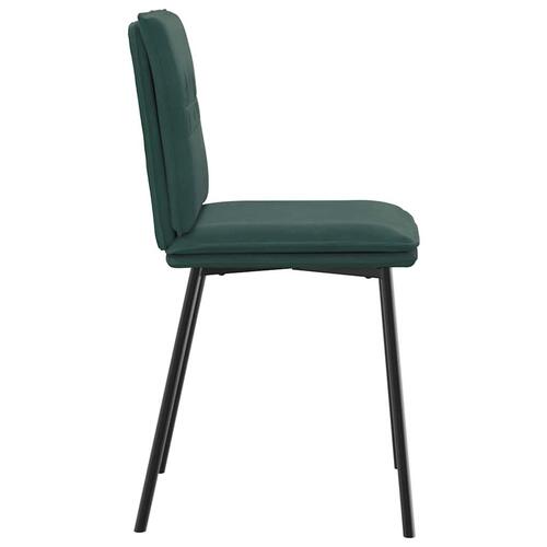 Spisebordsstole 6 stk. velour mørkegrøn