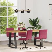 Spisebordsstole 4 stk. velour vinrød