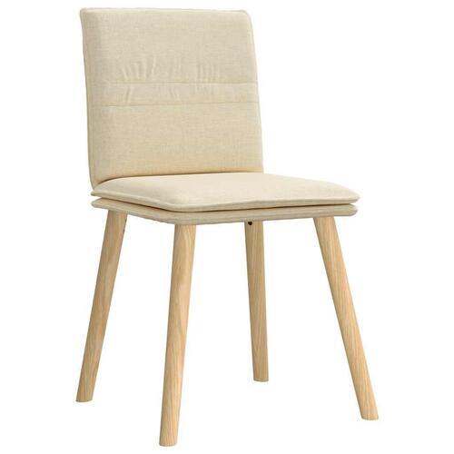 Spisebordsstole 2 stk. stof cremefarvet