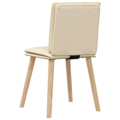 Spisebordsstole 2 stk. stof cremefarvet