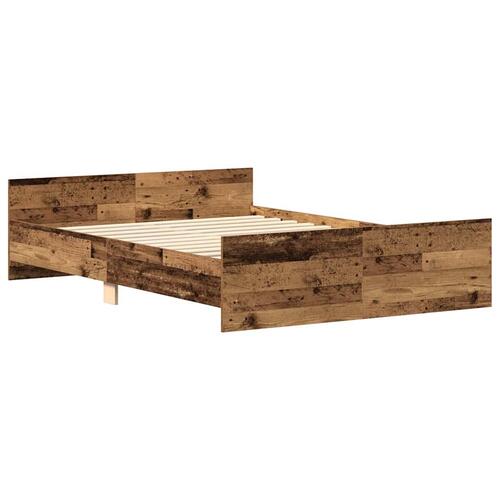 Sengestel uden madras 120x190cm konstrueret træ antikt træ