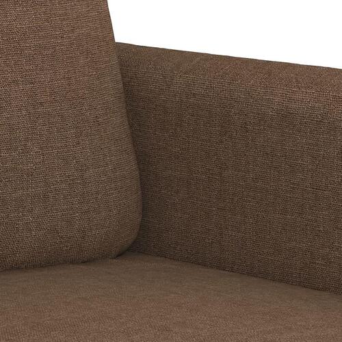 2 personers sofa med hynder stof brun