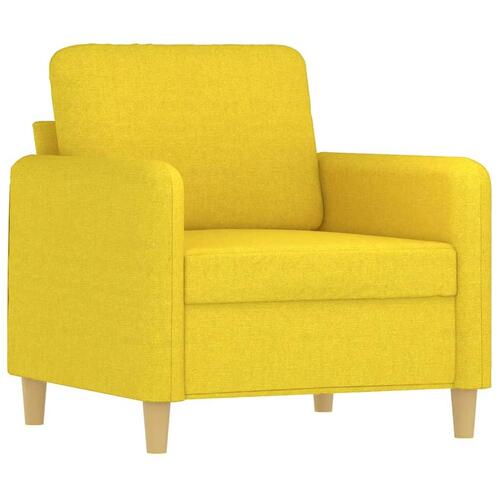 3 personers sofa med hynder stof lysegul