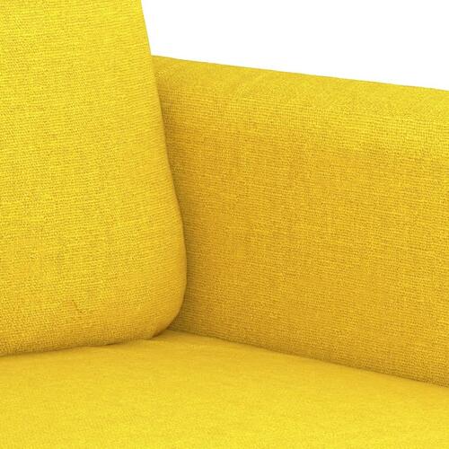 3 personers sofa med hynder stof lysegul