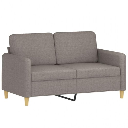 2-personers sofa med pyntepuder - stof, gråbrun, sædebredde 120 cm