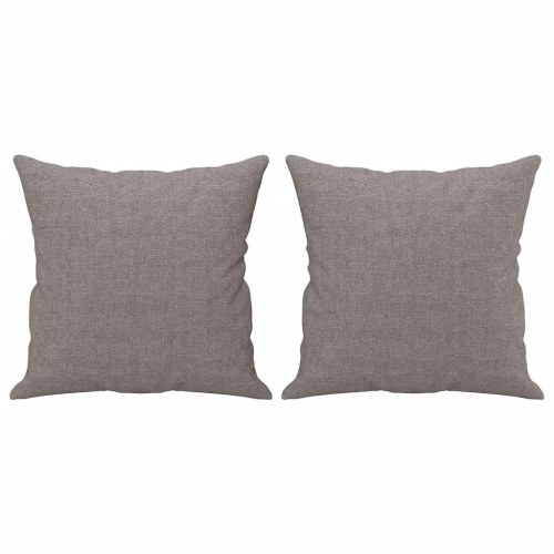 2-personers sofa med pyntepuder - stof, gråbrun, sædebredde 120 cm