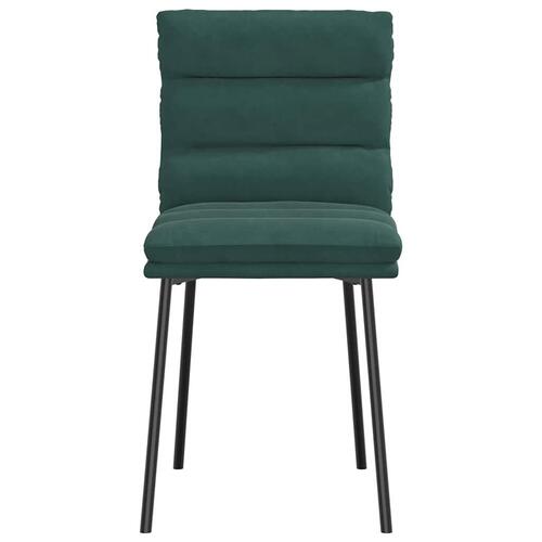 Spisebordsstole 4 stk. velour mørkegrøn