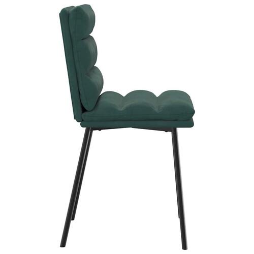 Spisebordsstole 4 stk. velour mørkegrøn