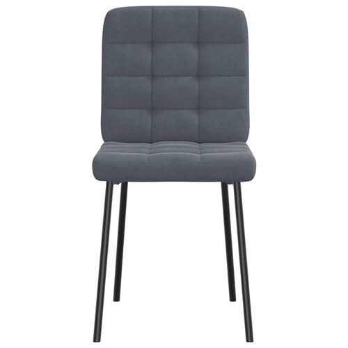 Spisebordsstole 4 stk. velour mørkegrå