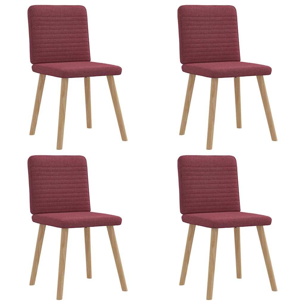 Spisebordsstole 4 stk. stof vinrød