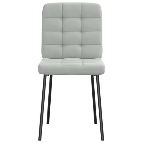 Spisebordsstole 4 stk. velour lysegrå