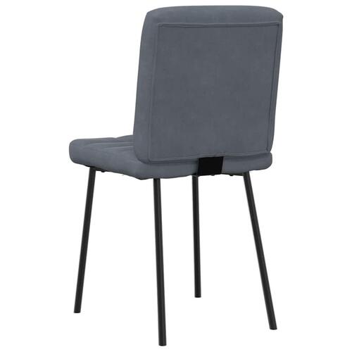 Spisebordsstole 6 stk. velour mørkegrå