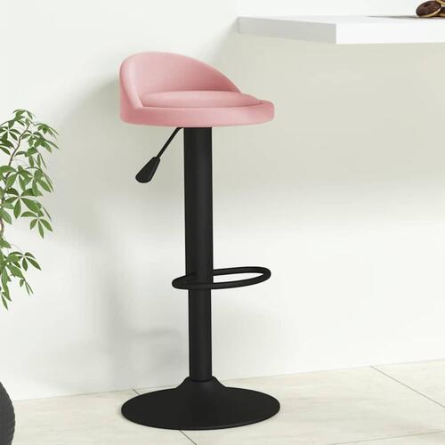 Barstol fløjl pink