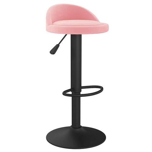 Barstol fløjl pink