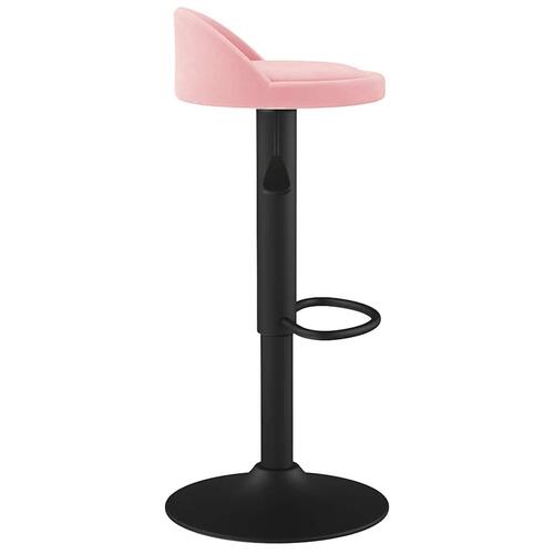Barstol fløjl pink