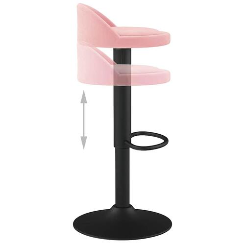 Barstol fløjl pink