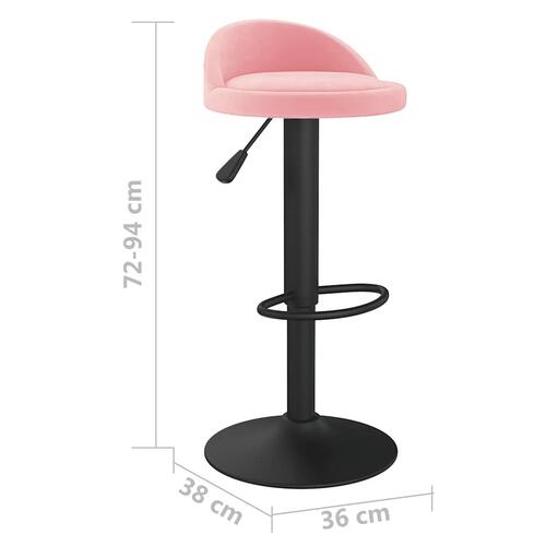 Barstol fløjl pink