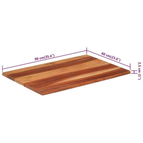Bordplade 25-27 mm 60x90 cm massivt akacietræ