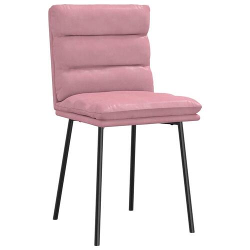 Spisebordsstole 4 stk. velour lyserød