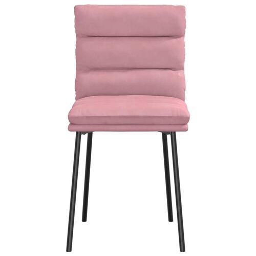 Spisebordsstole 4 stk. velour lyserød