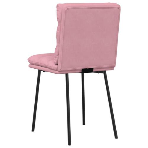 Spisebordsstole 4 stk. velour lyserød