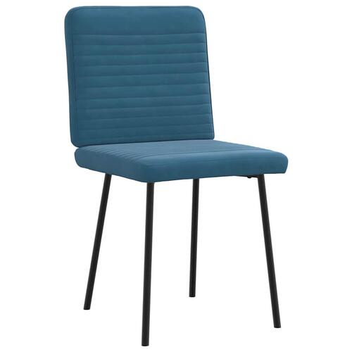 Spisebordsstole 6 stk. velour blå