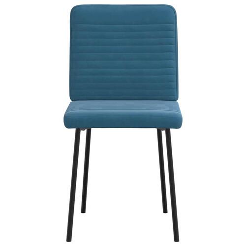 Spisebordsstole 6 stk. velour blå