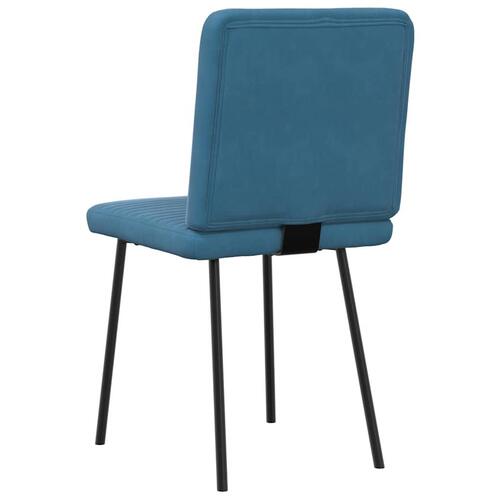 Spisebordsstole 6 stk. velour blå