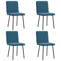Spisebordsstole 4 stk. velour blå
