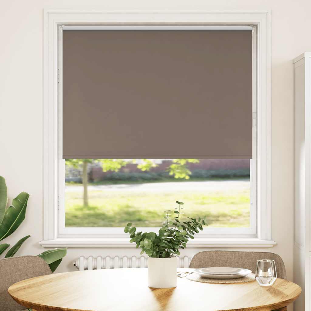 Mørklægningsrullegardin 105x130 cm - kaffefarvet polyester billede
