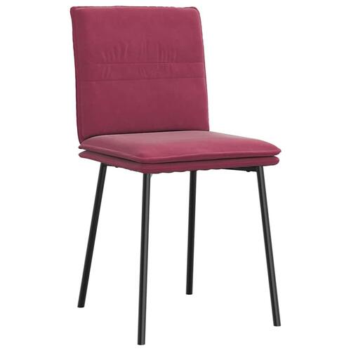 Spisebordsstole 4 stk. velour vinrød